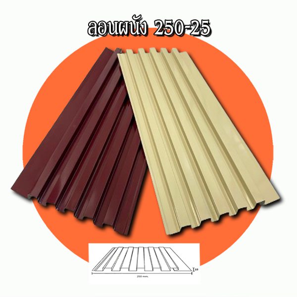 ฝ้า ลอนลูกฟูกลึก 250-25